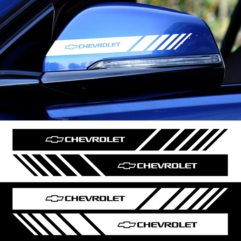 AABHD1 Car Rearview Mirror Stickers PVC Side Stripe Decal For Chevrolet Cruze Captiva Sonic Spark Onix Aveo Orlando Sail Accessories
