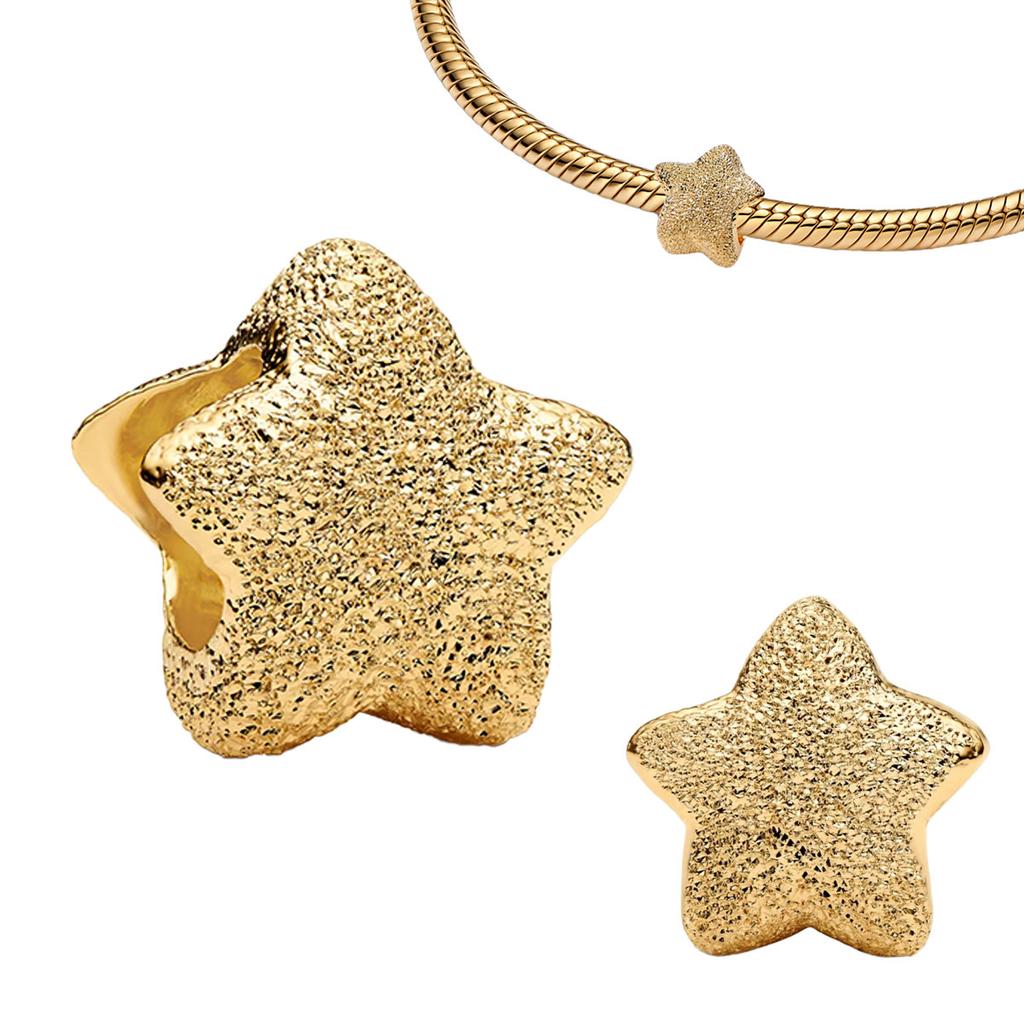 Shining Copper Star Charms Space Astronaut Starfish Beads Pendant Fit Original Bracelets Necklaces Diy Jewelry Gift