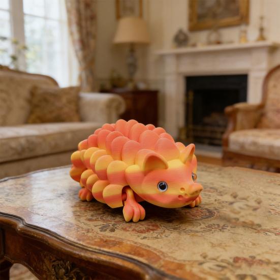 3D Printed Hedgehog Figurine Movable Joints Simulated Hedgehog Stress Relief Fidget Toy Home Office Desktop Decoration Ornament