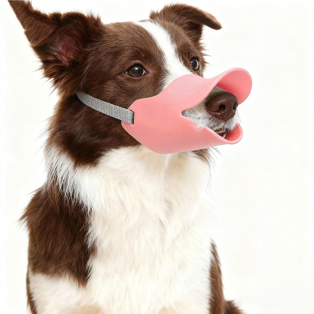 Muselière en Silicone Lisse Caoutchouc Muselière Douce en Silicone pour Petit Chien Muselière pour Chien Protection de Sécurité