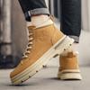 Herren Retro Arbeitsschuhe Winter Dicke Sohle High Top Rutschfeste Freizeitstiefel Lederstiefel Chelsea Desert Wasserdichte Stiefel Winterstiefel Schuhe für Herren