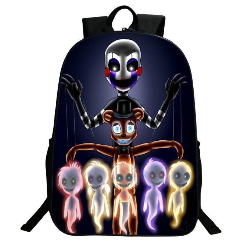 Vibrant Five Nights At Freddy's Backpack With Anime Pattern For Kids And Students