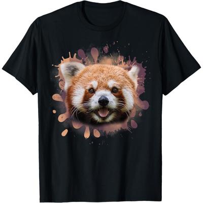 Red Panda Cat Bear Illustration T-Shirt