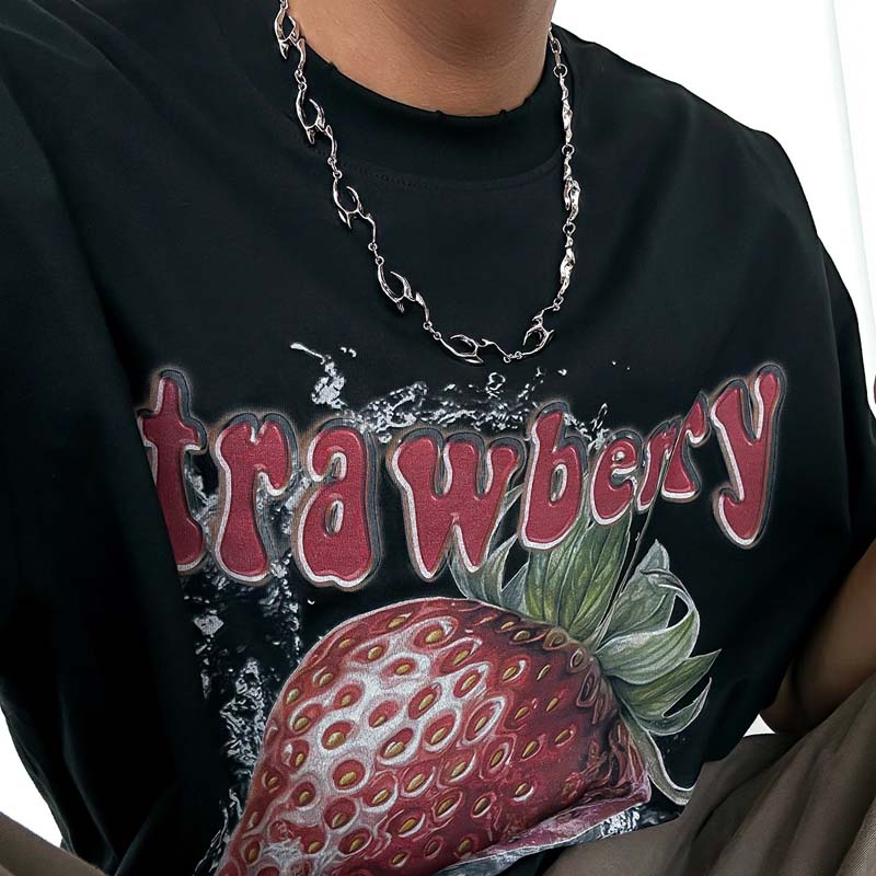 New Punk Silver Color Thorny Choker Necklace for Women Men Hip Hop Rock Metal Irregular Flame Shape Necklaces Jewelry