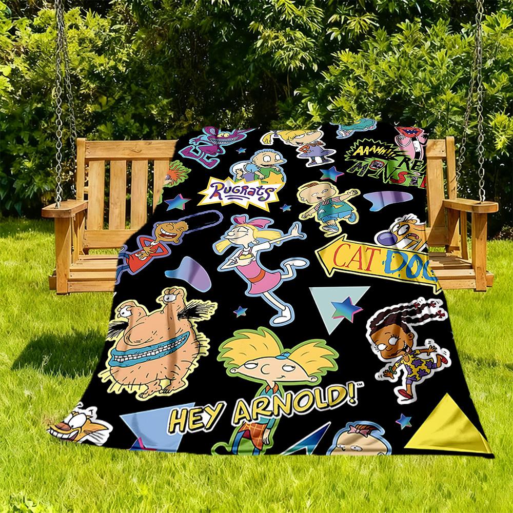 

1pc Rugrats Outdoor Blanket Lightweight Flannel, Soft & Warm, All-Season Use for Sofa, Outdoor, Living Room, Office, Chair039 130cmx150cm