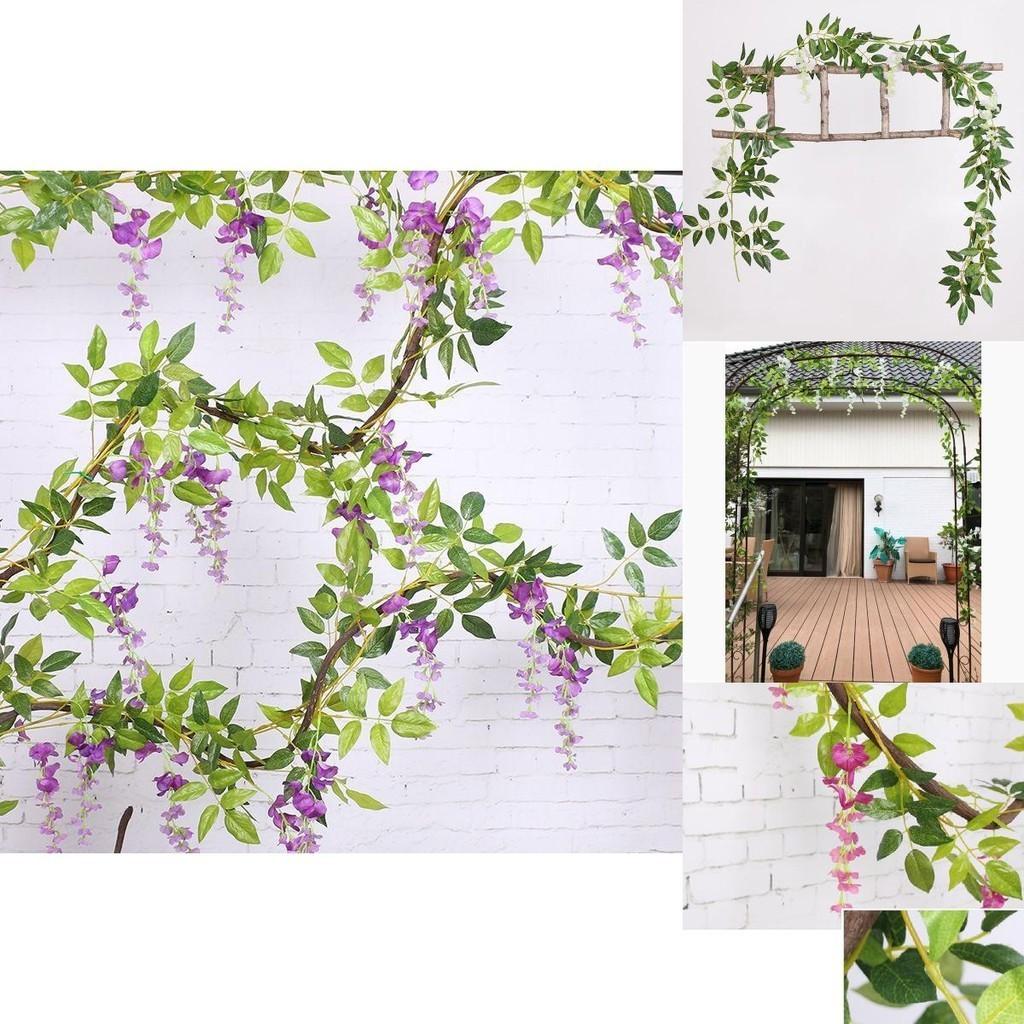Gorgeous 2x Artificial Wisteria Flower Vine Featuring Realistic Petals For All Occasions