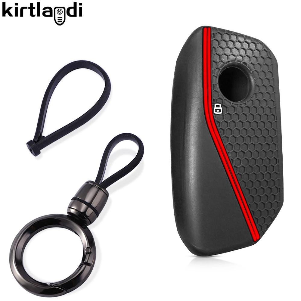 Silicone Holder Key Cover Accsesories For BMW X1 U11 Series 7 735i 740Li X7 I7 G07 LCI XM X1 2024 U 11 Car Key Case Keychain