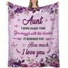1pc Aunt Gift Blanket, Best Aunt Ever, Birthday Christmas Halloween Thanksgiving, from Nephew