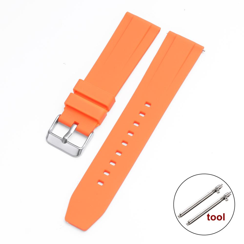 Quick Release Rubber Watch Band 20mm 22mm for Rolex for Seiko Bracelet Silicone Sport Watrproof Universal Smartwatch Wristband