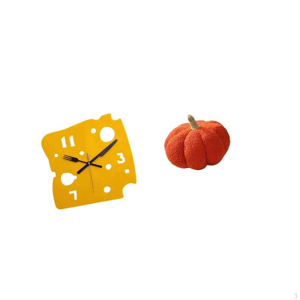 Nordic Minimalist Cheese Clock Desk Quiet Acrylic Wall Hanging for Office Bedroom