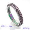 Hand Jewelry, Simple Personalized Woven Double-Row Front And Back Keel Flat Buckle Titanium Steel Men'S Bracelet