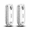 925 Silver Heart Hoop Earrings Inlaid Zircon Cz Infinity Love Golden Earrings for Women Wedding Gift Luxury Jewelry