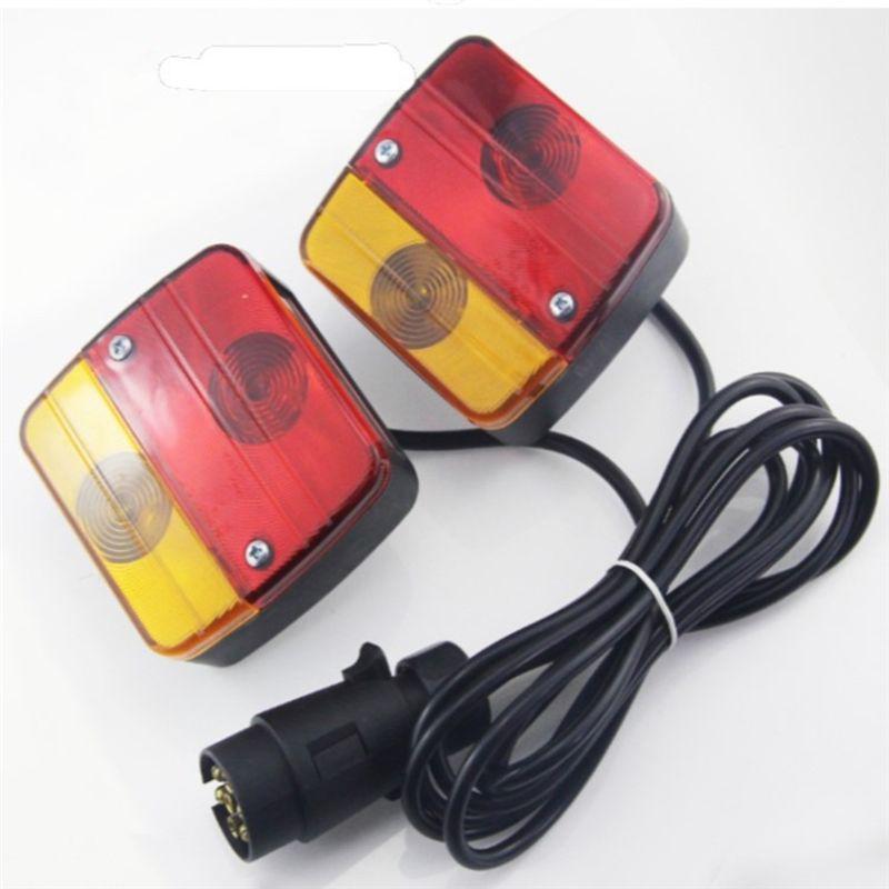 Reliable-1 Set 12V 7 Pin 10M Universal Rear Towing Tail Light For Trailer LED Brake Stop Reflector Lamp For Trailer