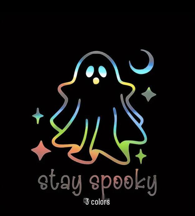 Cross-Border Halloween 'Don't Fear the Ghost' Vinyl Sticker for Cars & Laptops