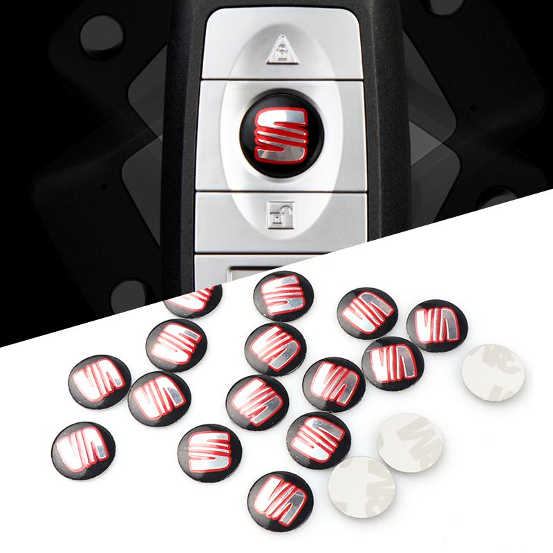 2/5/10pcs Car Key Emblem Badge Stickers Auto Control Key Logo Decals Accessories For Seat Cupra FR Racing Ibiza Leon Ateca Exeo