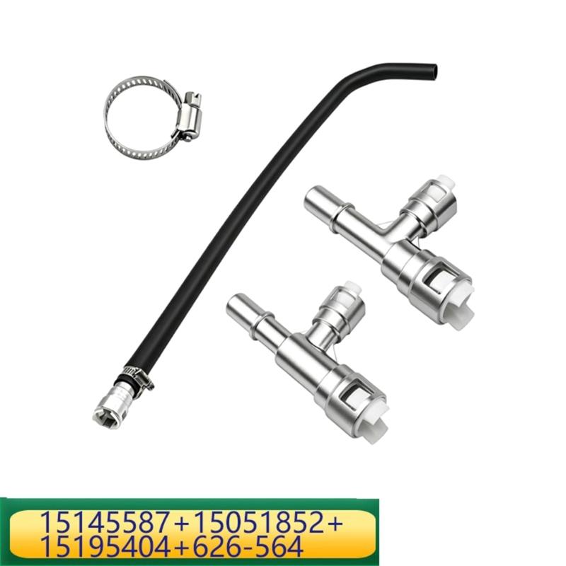 Replacement Heater Hose Kit for Full Size SUV Cooling Service, Aluminum Tees Connector Assembly with Clamp for Vehicle Applications 5145587 15051852