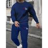 Mens Casual Hooded Sweatshirt Set Long Sleeve Tracksuit Lightweight Sporty Outfit Teens Young Adults
