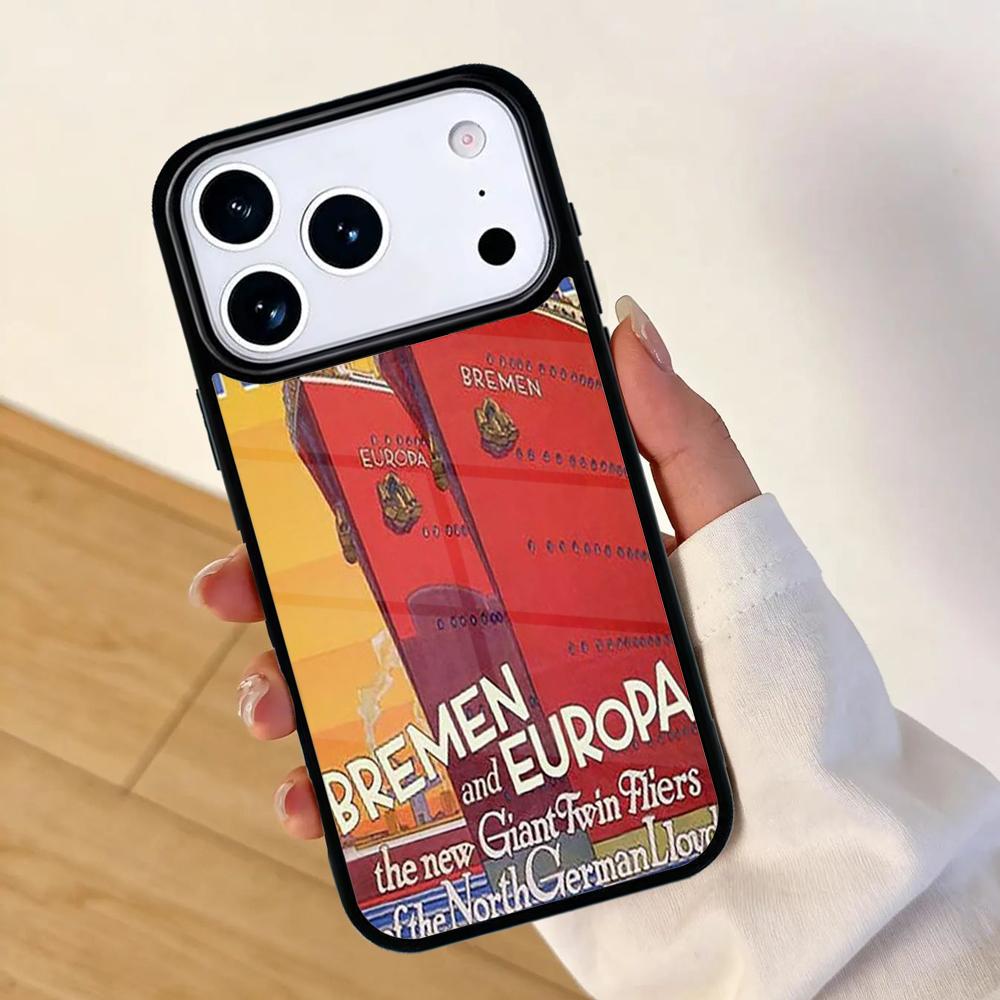Classic Liners Ships Mobile Phone Case for IPhone 17 AIR 16pro Max 15 14 13 12 11 Bumper Cover