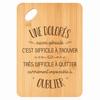 Cutting Board A Dolorès Also Great - Bamboo Aperitif Tray Engraved Gift for Woman Kitchen Barbecue