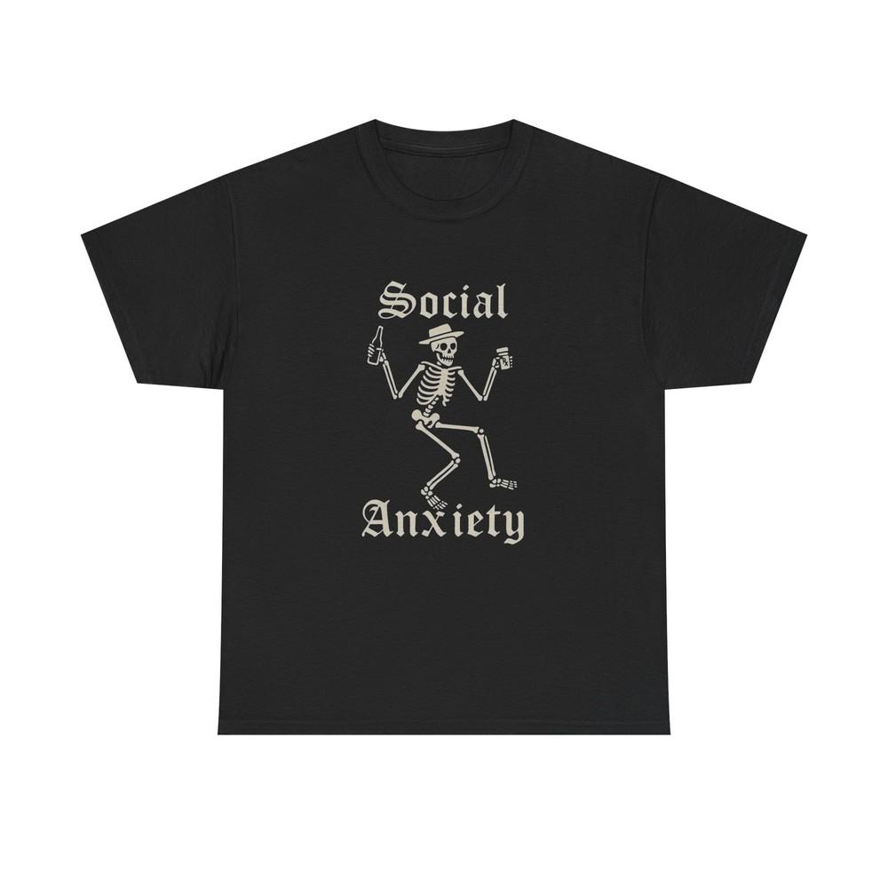 

Social Anxiety Graphic TShirt Comfy Cotton Tee Brand NEW Unisex T-Shirt XXXL