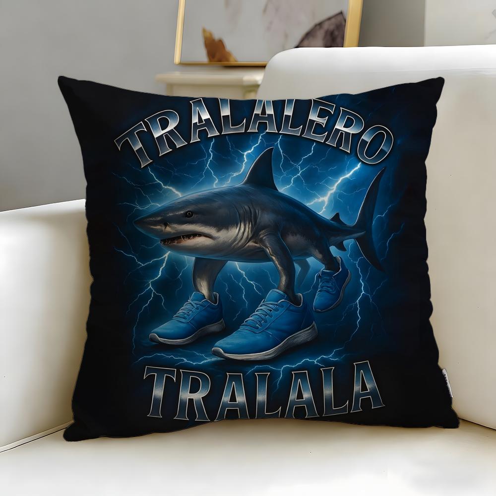 Popular Cartoon Brainrot Friends Cushion Cover Soft & Easy-Wash Pillow Case – Versatile for Couch, Bed, Travel and Office