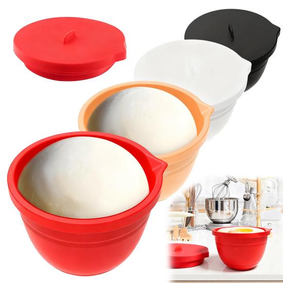 Silicone Bowl Cover for KitchenAid 5 Qt Mixer Collapsible Reusable Liner And Lid Space