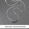 Men's Snake Bone Chain Silver Necklace - Trendy Minimalist Jewelry, Retro Pendant, Valentine's Day Gift for Boyfriend