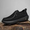 Men's Casual Leather Shoes Soft Sole Walking Shoes Luxury Brand Lace-Up Lightweight Walking Shoes Outdoor Mens Sneakers