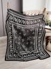 Paisley Print Silk Scarf For Women Square Hijab Soft Neck Tie 90X90Cm Fashionable Female Headscarf Neck Warmer
