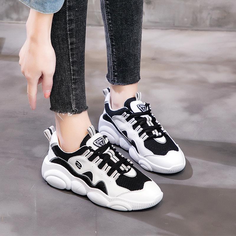 

Женские повседневные корейские туфли Bear Dad на толстой платформе - коллекция весна и осень 2025 г. 36 чёрный