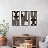 Artă de perete mare din lemn stil Boho Panou modern perforat Decor de perete boem Artă abstractă geometrică minimalistă pentru sala de mese living dormitor