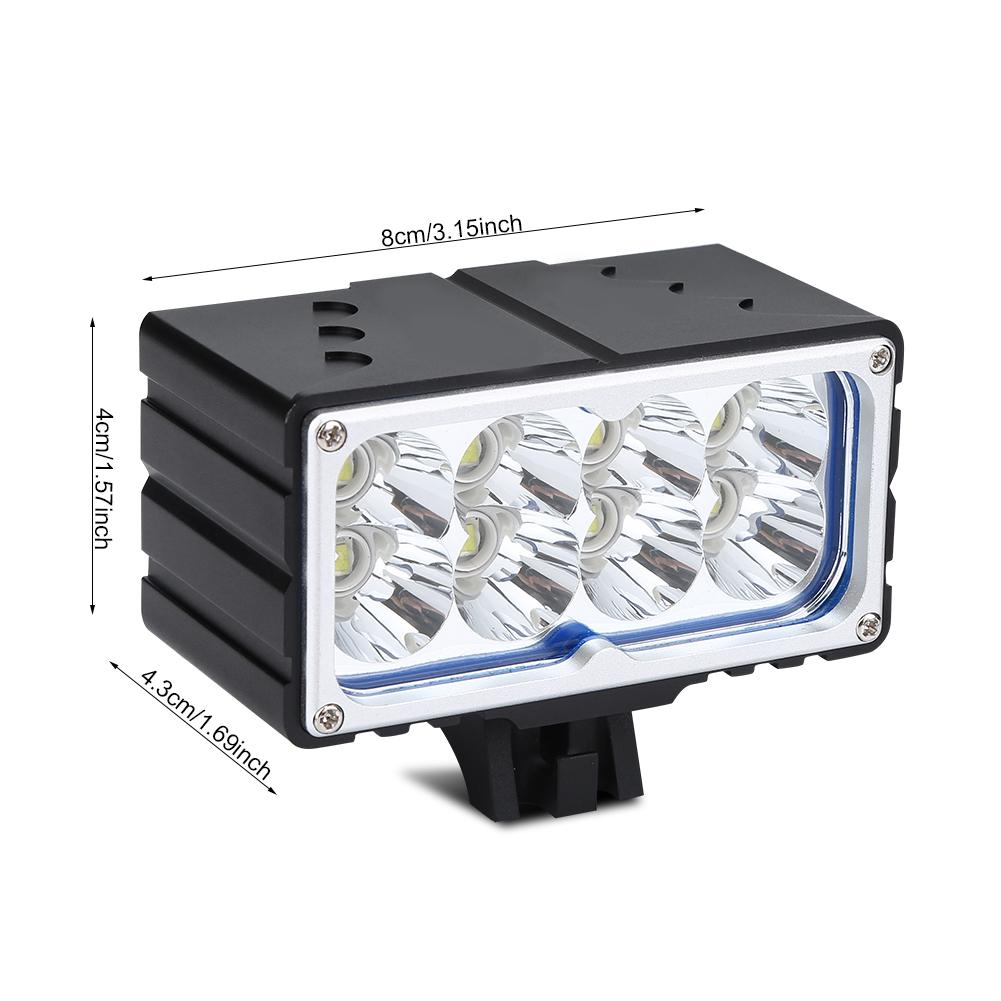 Bike LED Bright Front Lamp Rechargeable Bicycle Head Light with 6 X 18650 Battery