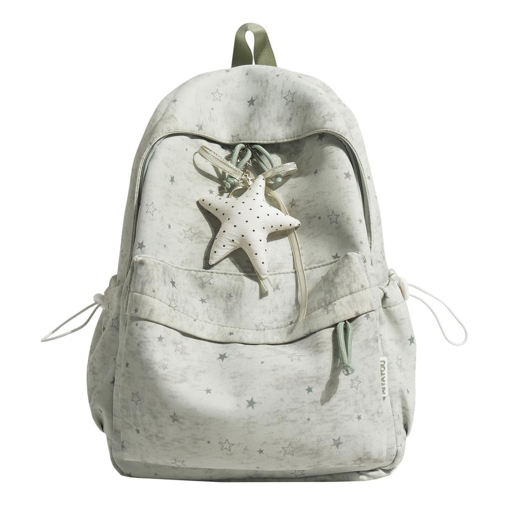 Schoolbag star schoolbag women's new large capacity cute high school student lightweight ins backpack simple student backpack