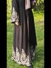 Dubai Abaya European & American Lace Stitch Fashion Cardigan Robe 1495