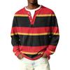Herren Button-Down Kragen Langarm Rippstrick Pullover