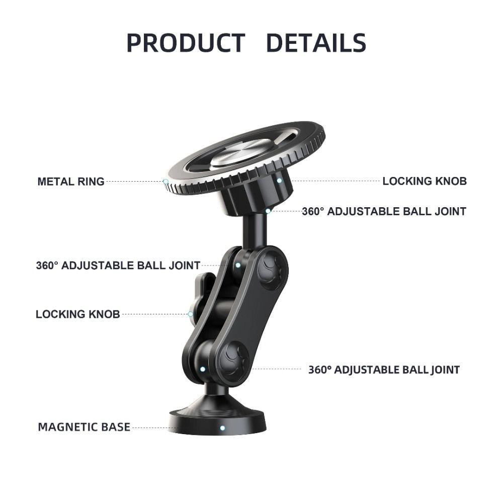Adjustable Gym Phone Bracket 360 Degree Rotation Magnetic Rack Phone Stand  Metal