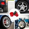 Non-Scratch Handheld Car Tire Polishing Sponge Soft Foam Waxing Applicator for Rims Wheels Auto Detailing Maintenance