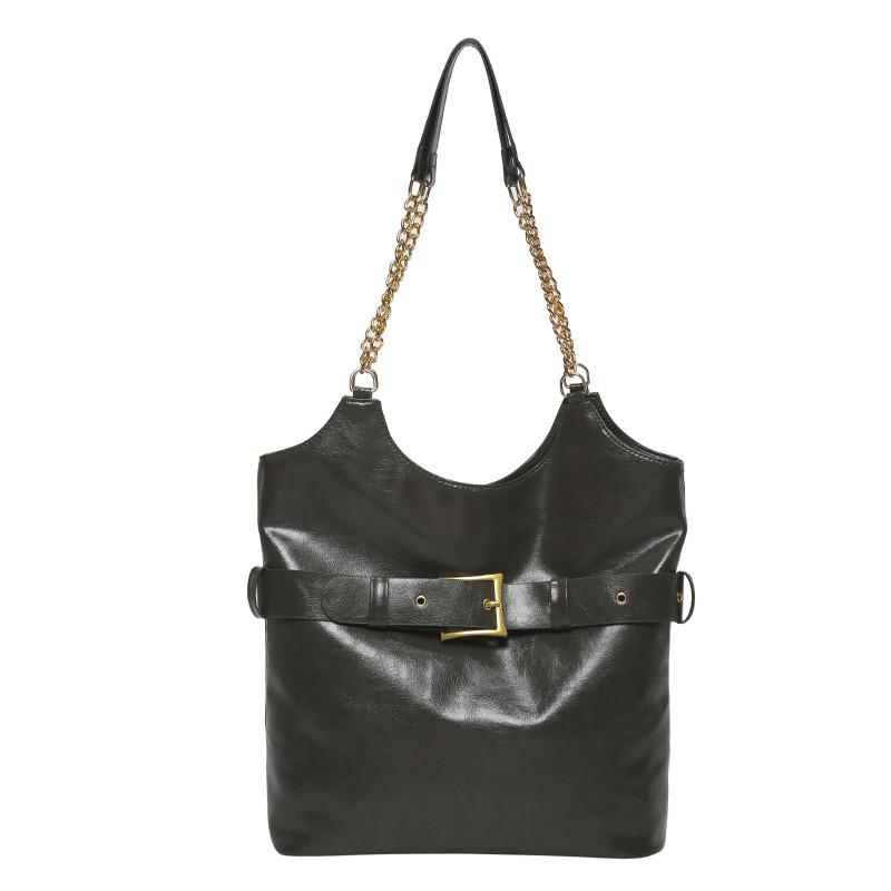 Trendy Urban Vintage Large Capacity Shoulder Bag In Black White Gray And Brown Options