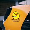 Little yellow duck reflective car stickers personalized fun waterproof warning labels stickers motorcycle decorative accessories