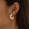 Trendy Spherical C-shaped Ear Cuffs: European & American Style, Elegant High-end Stud Earrings for Women