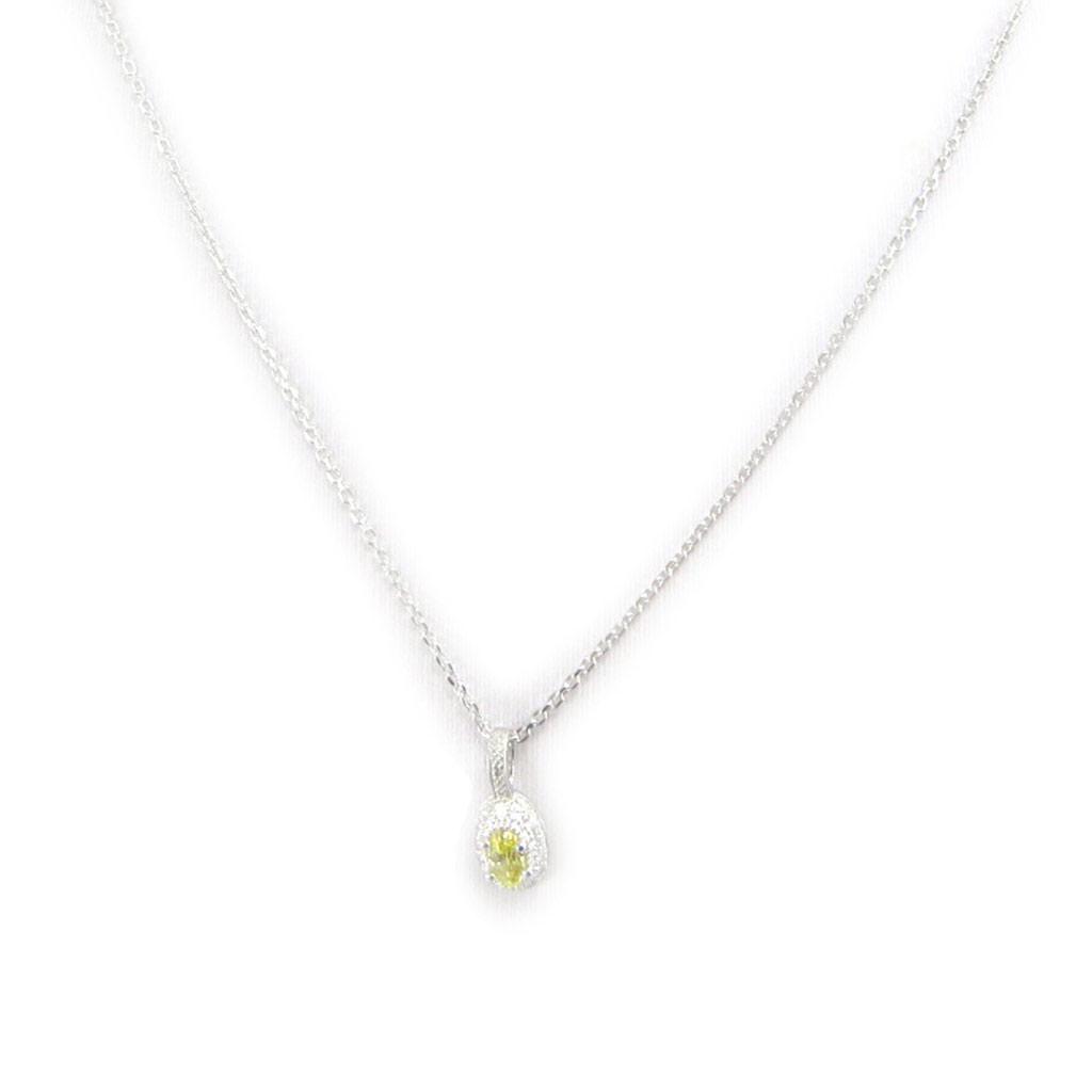Altesse [L2946] - Collier Argent 'Scarlett' jaune topaze