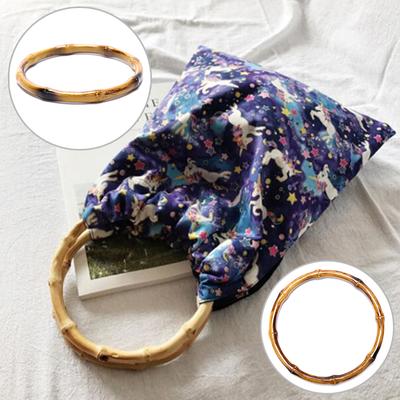 Runder Taschengriff aus Bambus für Handtaschen, handgefertigt, DIY-Taschenzubehör