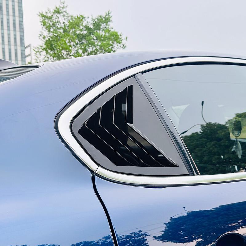 For Alfa Romeo Giulia 2015 2016 2017-2024 ABS Plastic Rear Window Quarter Louver Cover Side Vent Trim Car Adhesive Accessories