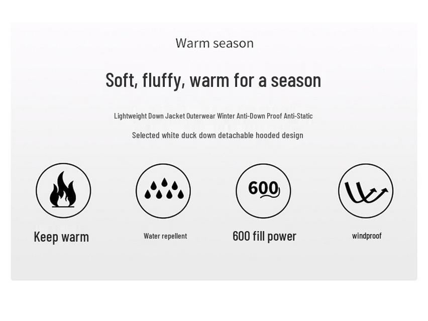 Pánská péřová bunda s kapucí od velké značky - Zimní teplý kabát pro všechny věkové kategorie