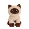 Cute Cat Plush Toy Trio: Siamese, Black, and Calico Soothing Dolls for Kids