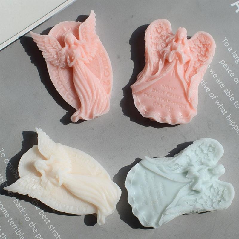 Silicone Pray Angel Plaster Candle Mold Epoxy Clay Craft DIY Ornaments Jewelry Making Tool Chocolate Fondant Mold