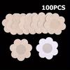 100pcs Disposable Nipple Covers, Seamless Breathable Self-Adhesive Invisible Bra, Women's Lingerie & Underwear Accessories