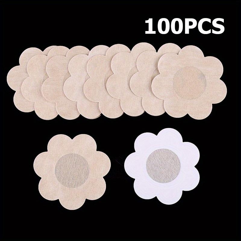 100pcs Disposable Nipple Covers, Seamless Breathable Self-Adhesive Invisible Bra, Women's Lingerie & Underwear Accessories