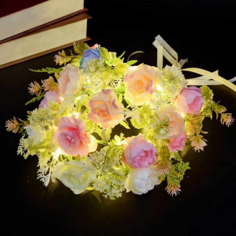 Nights Glow Color LED Flower Crown Multistyles Fairy Sparkling Headband Wedding Baby Shower Decor