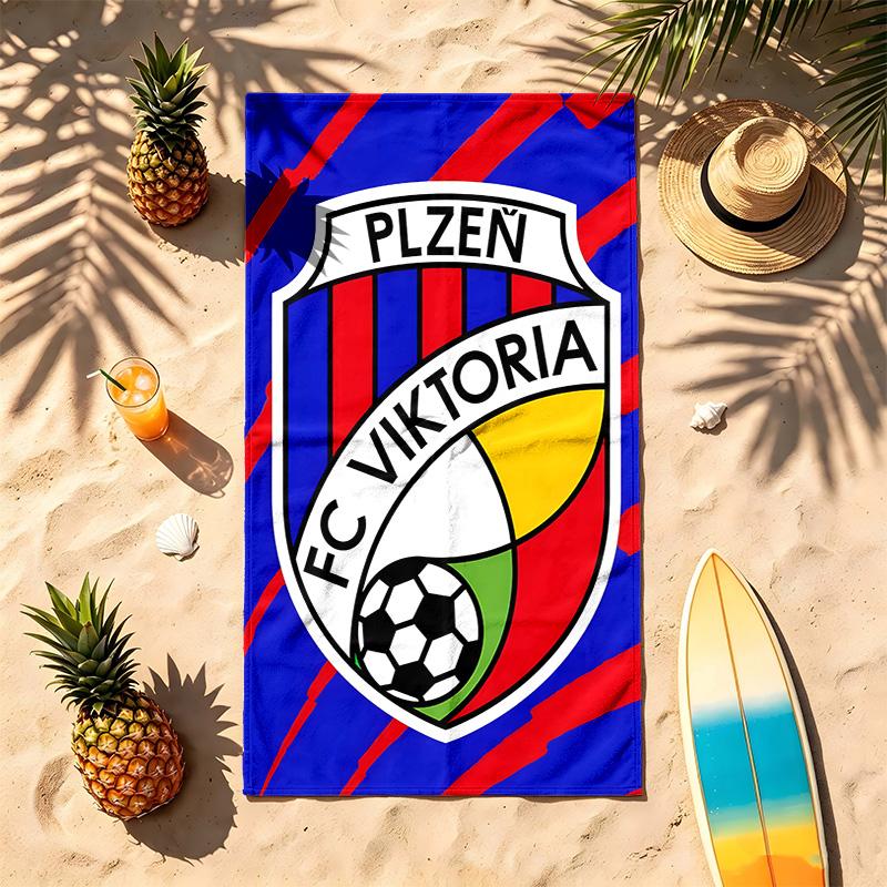 FC Viktoria Plzen (1) Theme Beach Towel Sand Resistant Soft And Comfortable Suitable For The Pool Camping Yoga And Diving A Travel Essential